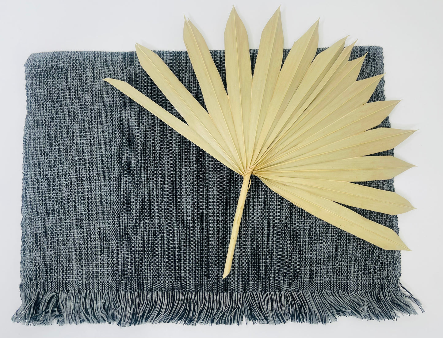 Fringed Blue Grey Placemat